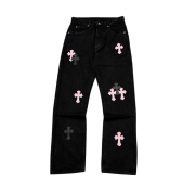 Pantalones Chrome Hearts - Negro y Rosa