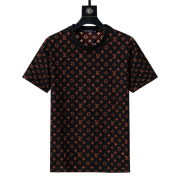 Camiseta Louis Vuitton - Monogram Negra y Naranja