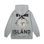 Sudadera Stone Island - Gris con Logo Trasero - Imagen 2