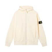 Sudadera Stone Island - Blanca con Cremallera