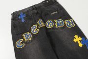 Pantalones Chrome Hearts - Negro desgastados - Imagen 3