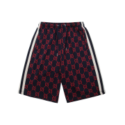 Pantalon Corto - Gucci Monogram Classic Rojo