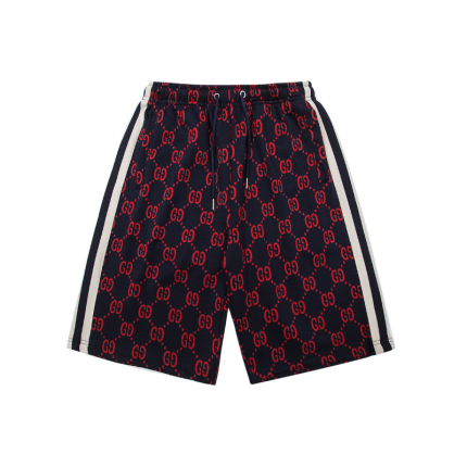 Pantalon Corto - Gucci Monogram Classic Rojo
