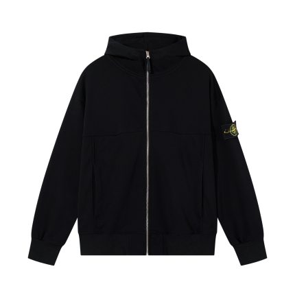 Sudadera Stone Island - Negra con Cremallera