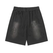 Pantalones Cortos Chrome Hearts - Negros desgastados Chándal