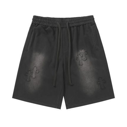 Pantalones Cortos Chrome Hearts - Negros desgastados Chándal